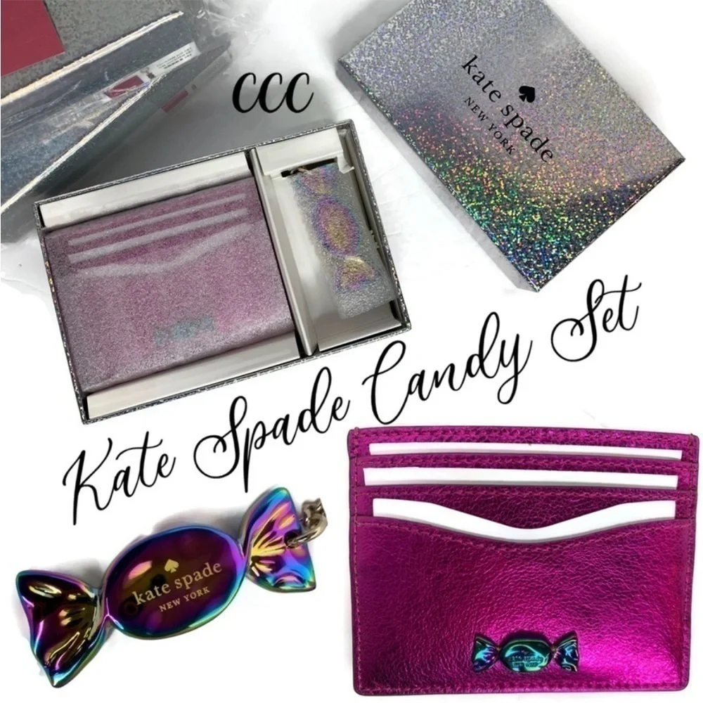 Kate Spade Candy 🍬 Wrapper Keychain Fob ID Wallet